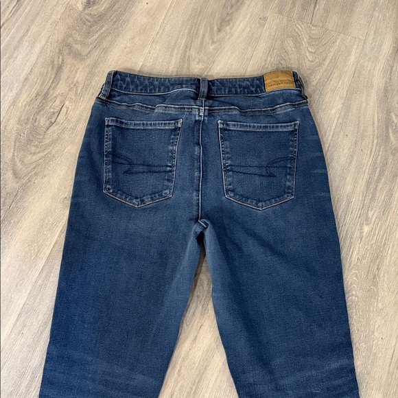 American Eagle Super Hi-Rise Blue Jeggings size 8 - Picture 10 of 11